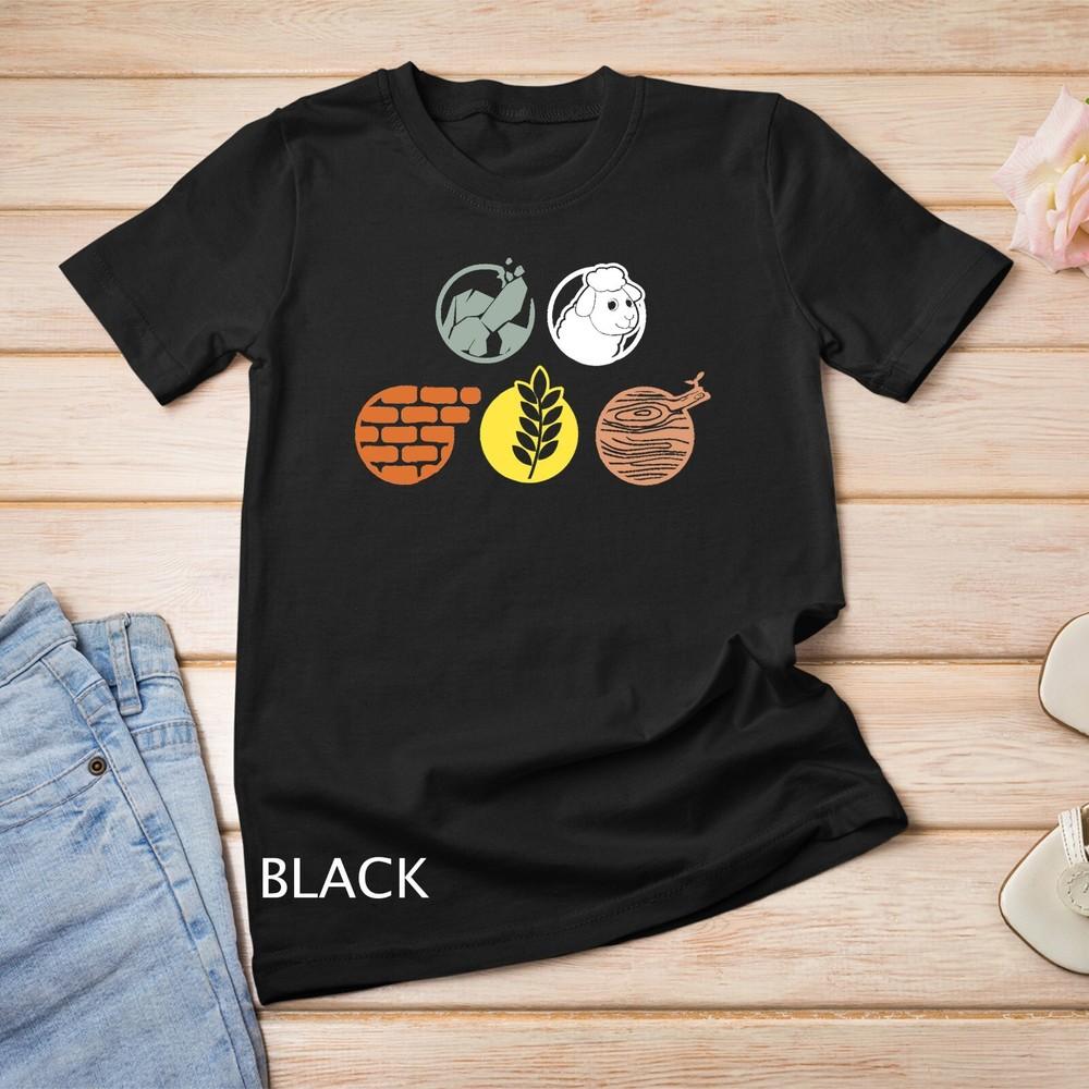 

Life Components Brick, Wood, Rock, Wheat, Sheep T-Shirt Unisex T-shirt M