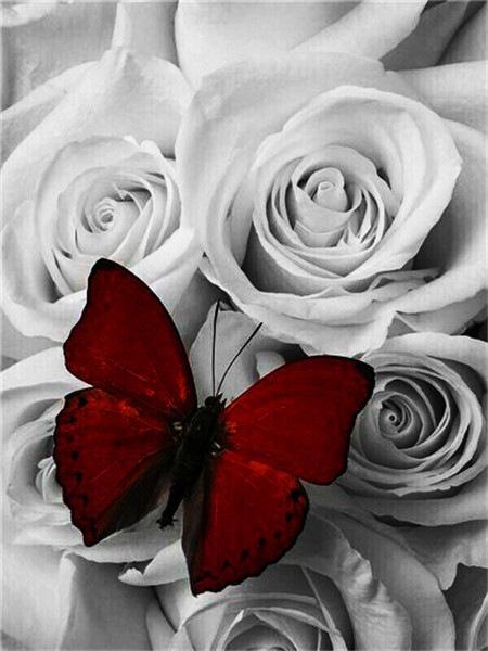 5D Diamond Painting Full of Diamonds DIY Art Home Decoration Pendant Romantic Rose