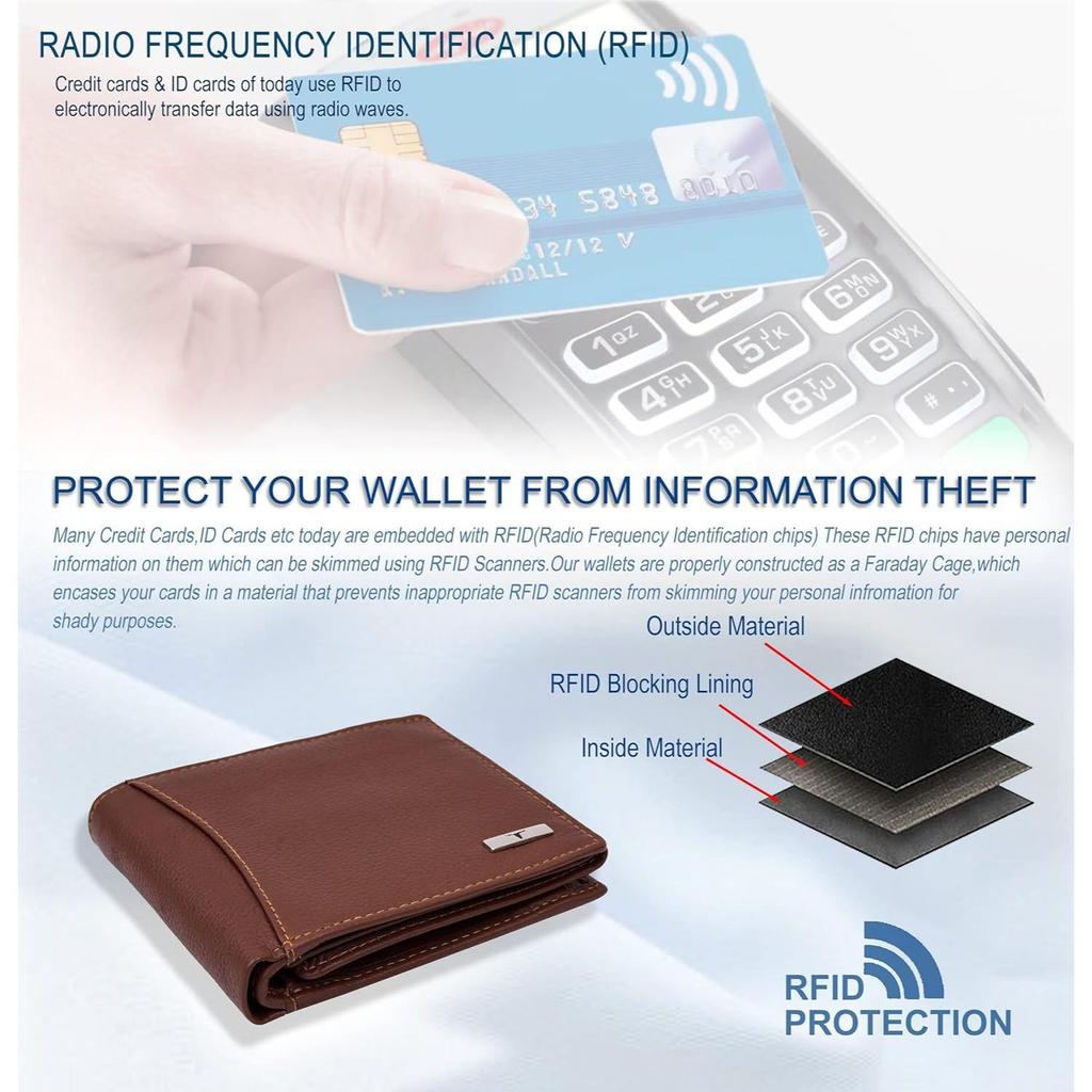 Oliver Redwood Light Brown Leather Wallet for Men, 6 Card Slot