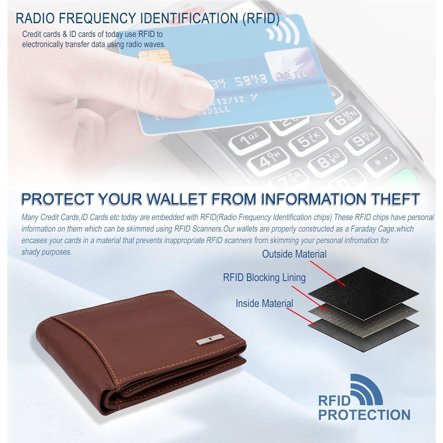 Мужской светло-коричневый кожаный кошелек Oliver Redwood — фото 7