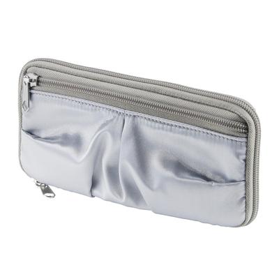 Plus FABFAB Round Drape Pencil Case Pouch, Silver, FL-241CA (Product Code 98-927)
