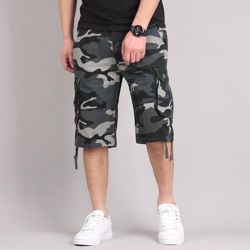 Herren Cargoshorts Freizeitshorts Al Bermuda Herrenkleidung Wandern Angeln Trainingsanzug Camo Jogginghosen Shorts Übergröße 44