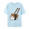 Funny Sushi English Bulldog Tshirt Vintage Tshirt Oversized Cool Tops Tees Cotton T Shirt for Students Crazy