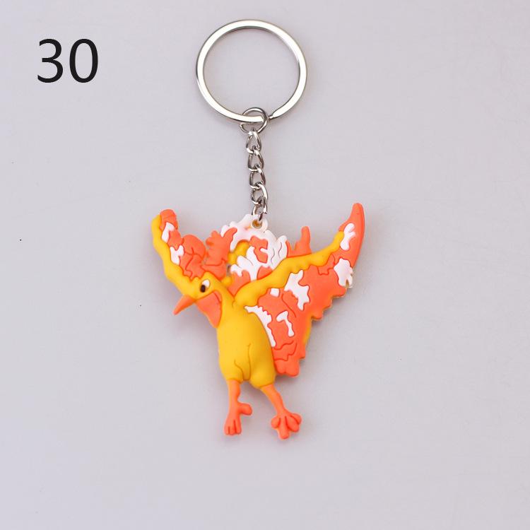 Pokemon Keychain: Pikachu, Dragonite, Eevee Figure Pendant