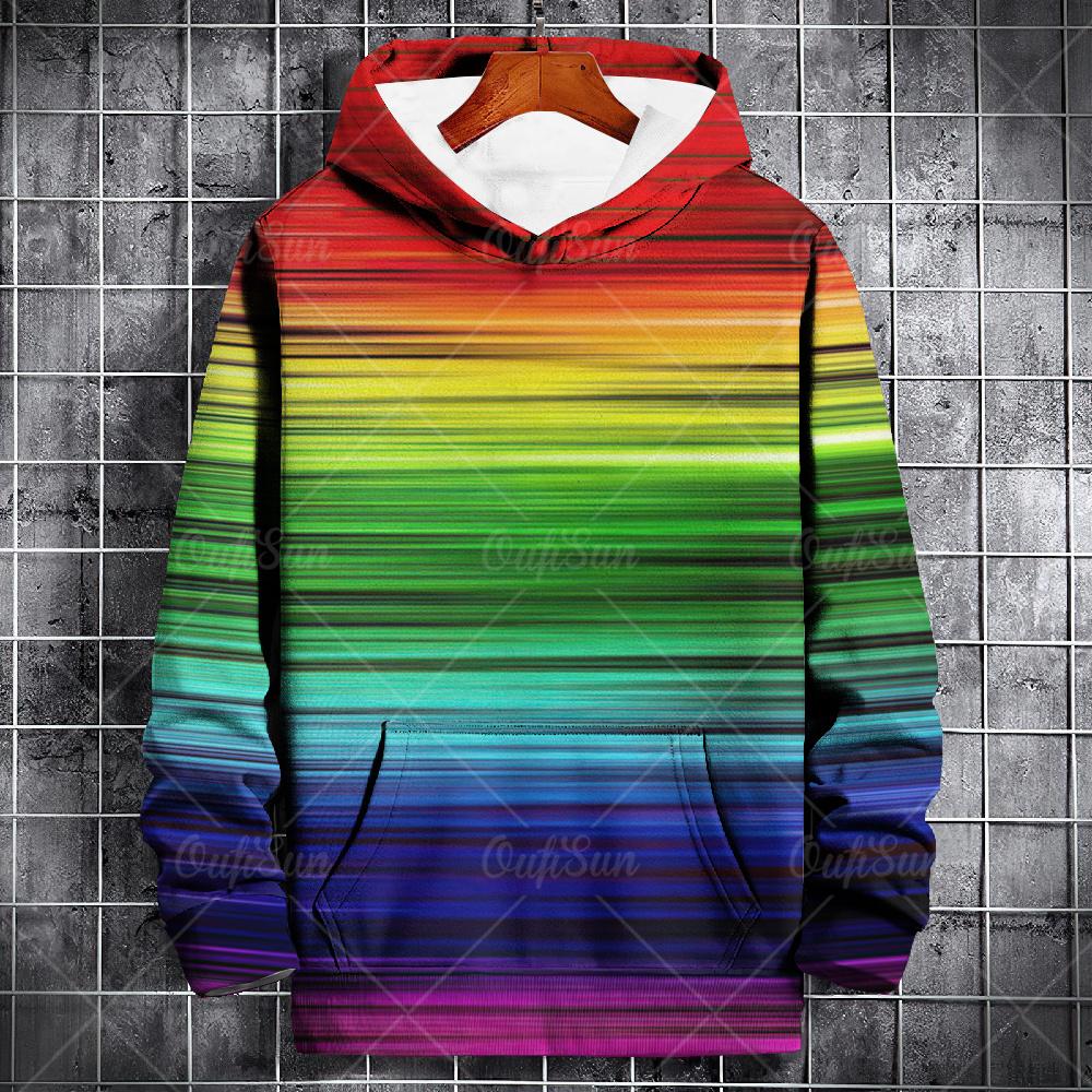 

Мужские толстовки с капюшоном с принтом радуги 3D, высококачественная мужская одежда, повседневная, с длинными рукавами, свободная толстовка, уличный пуловер в стиле Харадзюку 5XL