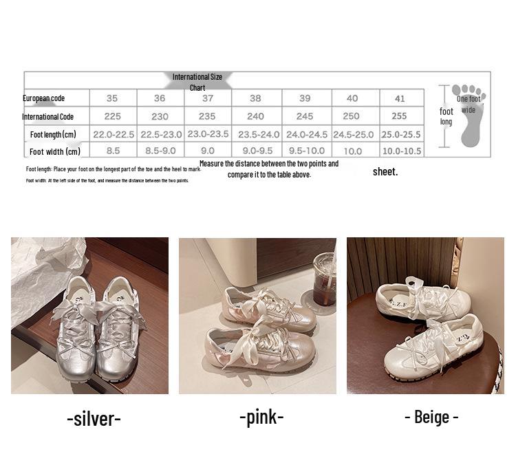 2024 Spring/Summer Pink Bowknot Soft Sole Ballet Flats – Versatile Women's Trainers