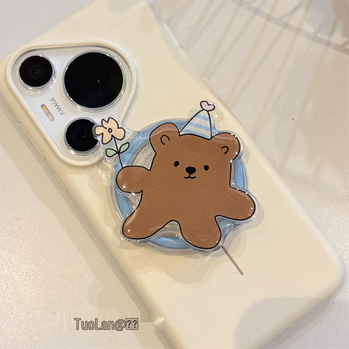 Korean Style Cartoon MagSafe Magnetic Holder - Super Strong Adsorption, High Quality, Cute and Creative.
