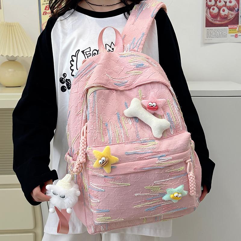 Schulranzen Schulranzen Mittelschule Mädchen Ins-Stil Nische Hoher Wert Designgefühl High-School-Schüler Rucksack Weiblicher College-Student Rucksack