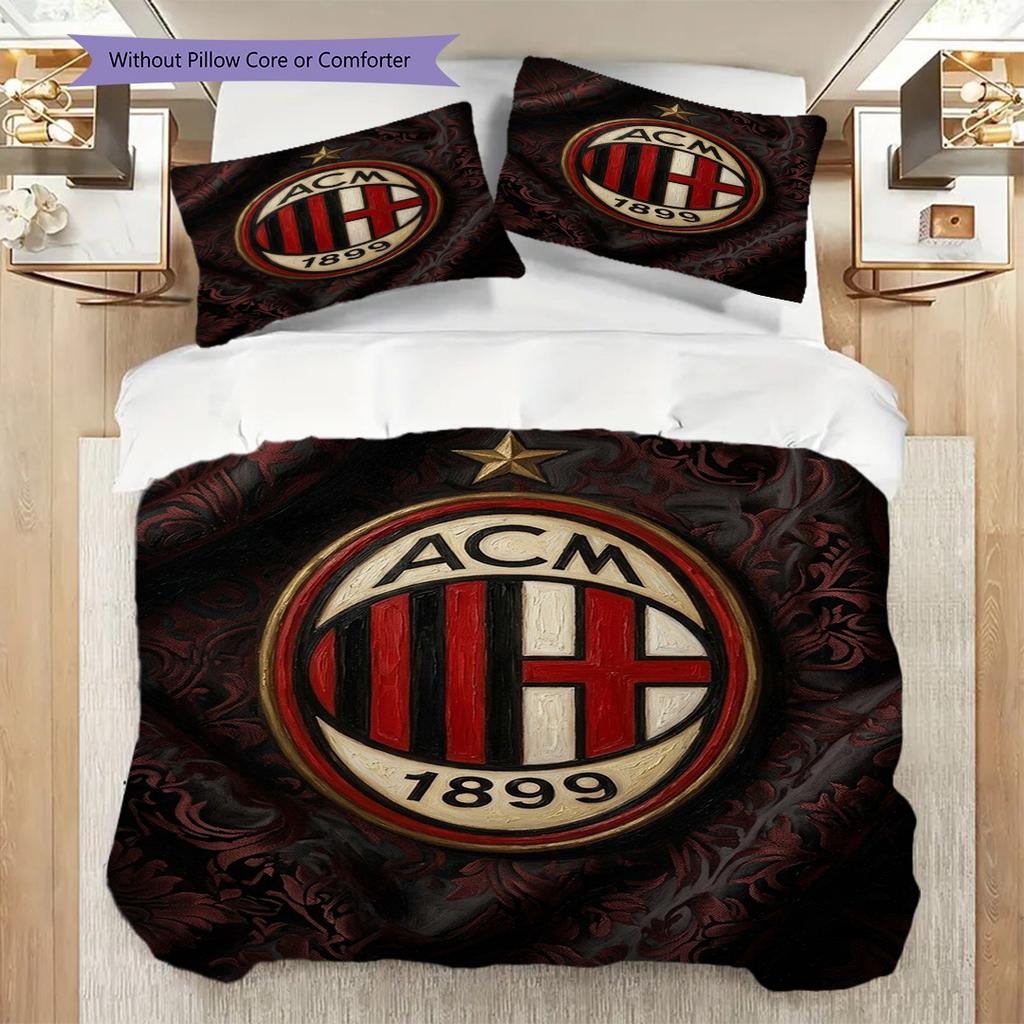 AC Milan Legacy: Glory Bedding (1 dekbedovertrek + 2 kussenslopen, zonder binnenkussen) Dekbedovertrek en kussensloop Beddengoedset Zacht en comfortabel
