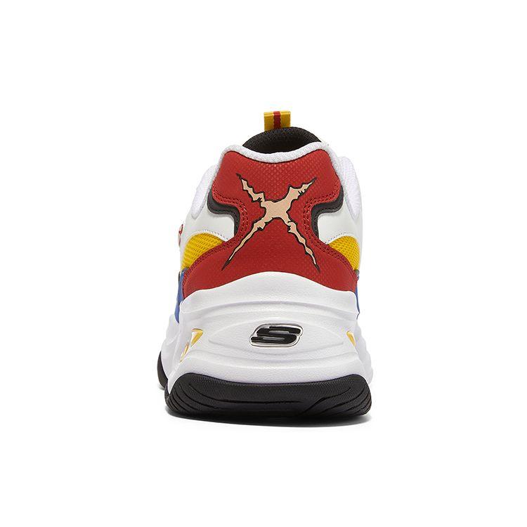 Skechers One Piece X DLites 4.0 Kollaboration Luffy Farbgebung Retro Stoßdämpfend Langlebig Atmungsaktiv Niedrig geschnitten Dad Shoes Damen Sneaker 896033-WMLT