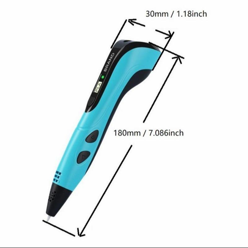 Electronic 3D Printing Pen with 9M PLA Consumables High-Temperature 3D Graffiti Tool Intelligent Toy Christmas Birthday Gift