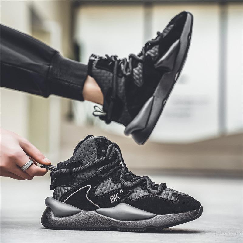 

Новые зимние высокие модные туфли, для молодых студентов, бархатные туфли для пап, нескользящая и теплая повседневная спортивная обувь, мужская баскетбольная обувь 44