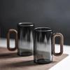 Tazza da tè con manico in vetro e legno – Tazza da caffè in borosilicato ad alta capacità