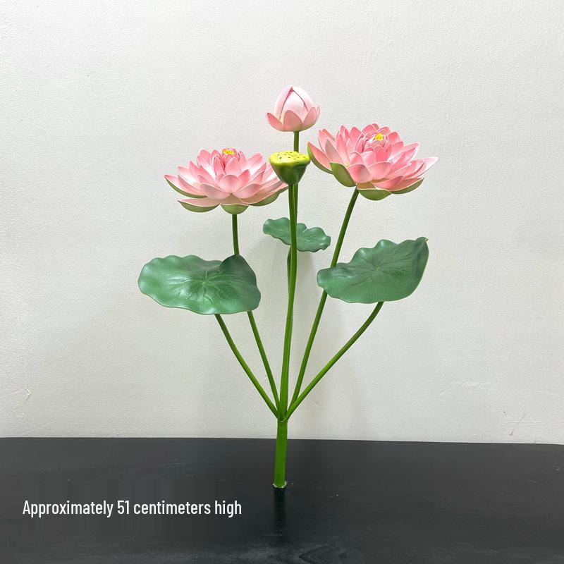Petites Fleurs Artificielles Décoration Lotus Lys pour Maison & Offrandes à Bouddha