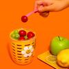 WIGGLE WIGGLE Fruit Pot Portable Fruit Container with Built-in Fork