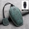 Suede Leather Car Key Case Shell Fob for VW Volkswagen Touareg 2011 2012 2013 2014 2015 2016 2017 2018 Auto Keychain AccessoriesNI1