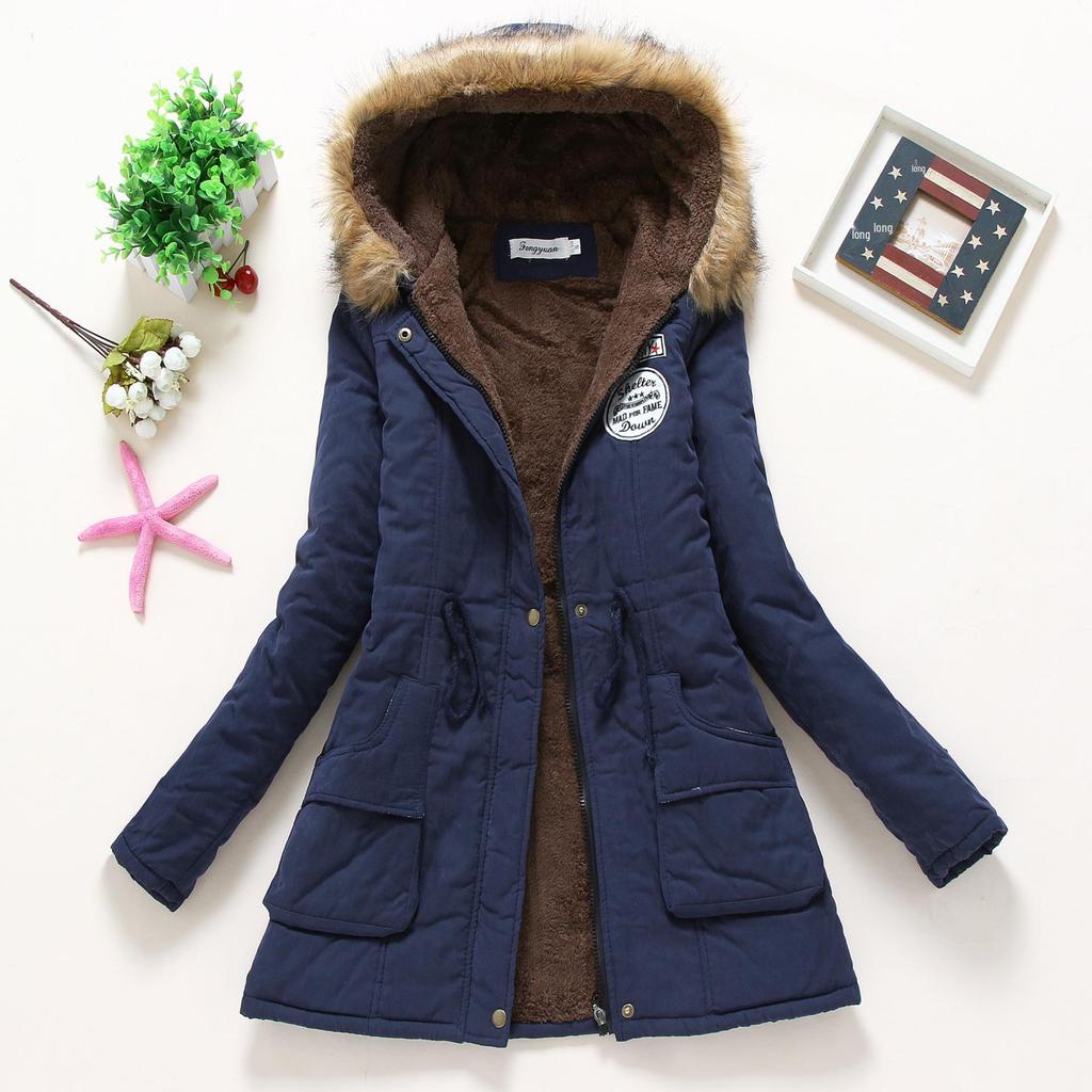 Giacca da donna in cotone spessa con cappuccio, stile coreano, Autunno/Inverno 2025