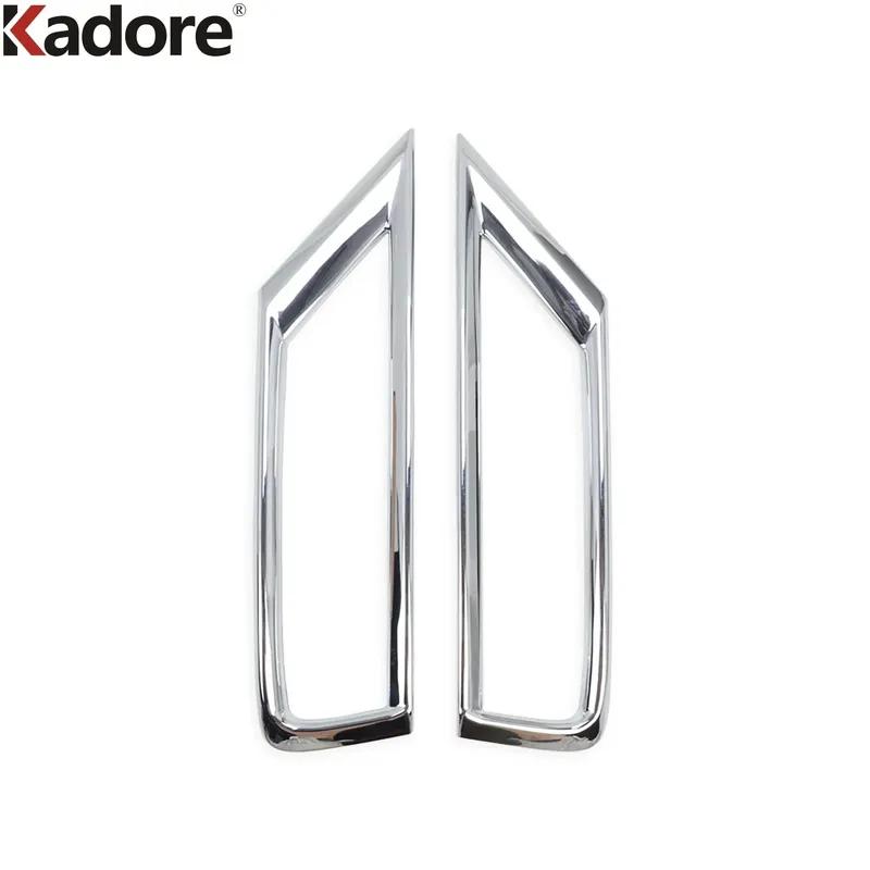 For Volkswagen VW Tiguan 2017 2018  Chrome Car Front Fog Light Lamp Cover Trim Head Foglight Foglamp Bezel Trims Accessories