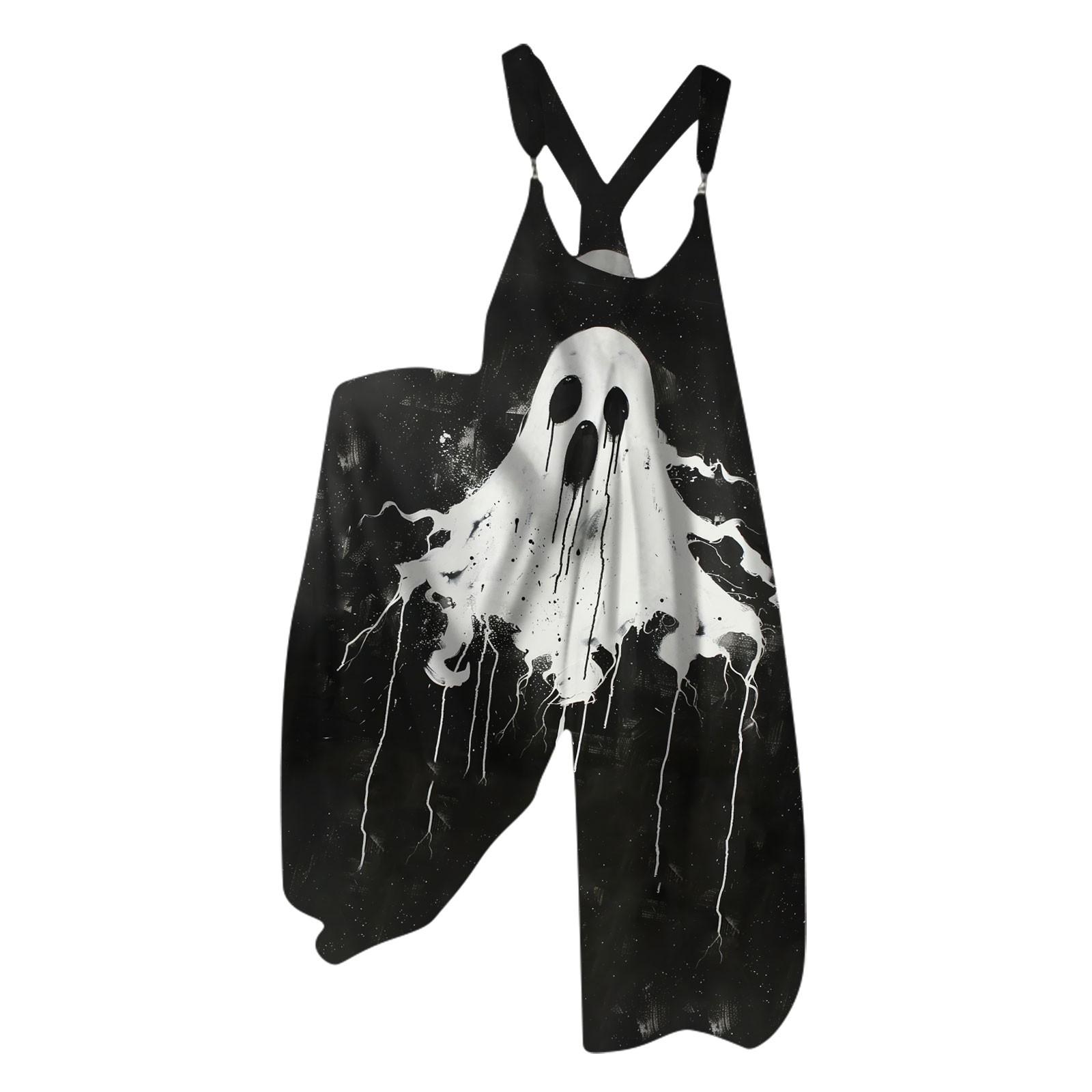 Широкие штанины комбинезоны для женщин повседневные свободные комбинезоны без рукавов — фото 4