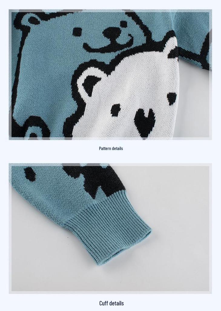 27kids Children's Spring 2024 Bear Sweater for Boys - Knitwear