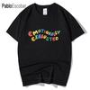 Humor Emotionally Exhausted Colorful T Shirt Wounisex Tumblr Grunge Cute Summer Tops Street Casual Wear Short Sleeve Cotton Tshirt