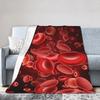 Floating Red Blood Cells Blood Cell Blanket Quality Soft Warm  Bedding Throws Winter Picnic Living Room Fluffy Bedspread