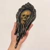 Skull Wall Art Handmade Liquid Surreal Skull Painting Gothic Framed Wall Decor for Halloween Office Living Room Decor