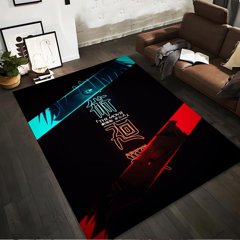 

Anime-Inspired Carpet with Red and Blue Graphic Design Print Suitable for use as an anti-slip for living room bedroom sofas 40x60cm( 15x23in )