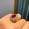 Jewelry Supply Jewelry Set Simulation Red Corundum Pendant 8 * 14 Ring 8 * 14