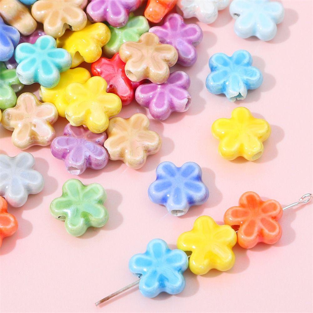 10pcs Ceramic Ceramic Spacer Loose Beads Handmade Craft Jewelry Making Material  Student