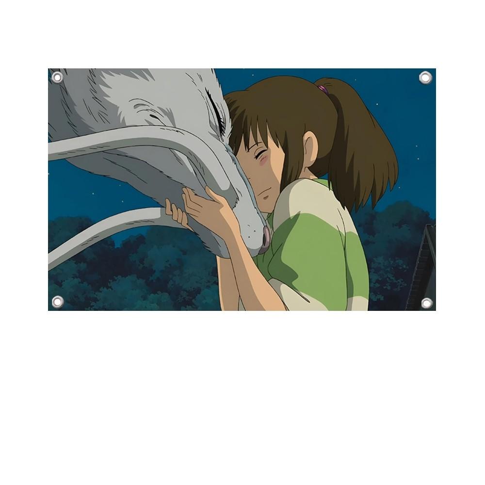 1PC Japanese Anime Classics Flag Banners Four Hole Flag Polyester Outdoor Decor Room Aesthetic