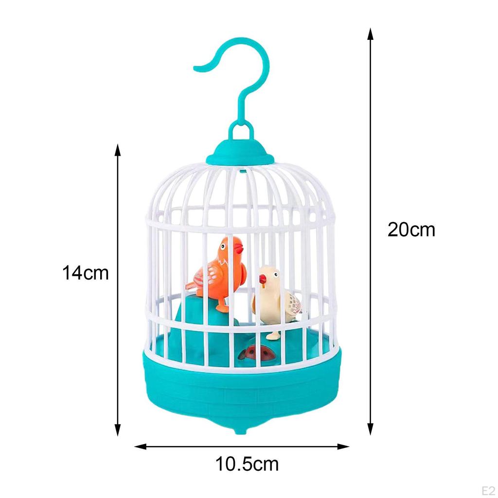 Elektrischer Sprachsteuerungs-Vogelkäfig mit geräuschaktivierten Vogelgeräuschen, realistischer elektronischer Simulationskäfig
