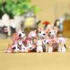 9Pcs Cartoon Cat Figure PVC Kitten Statue Mini Animal Figurine Home Office Desktop Decoration
