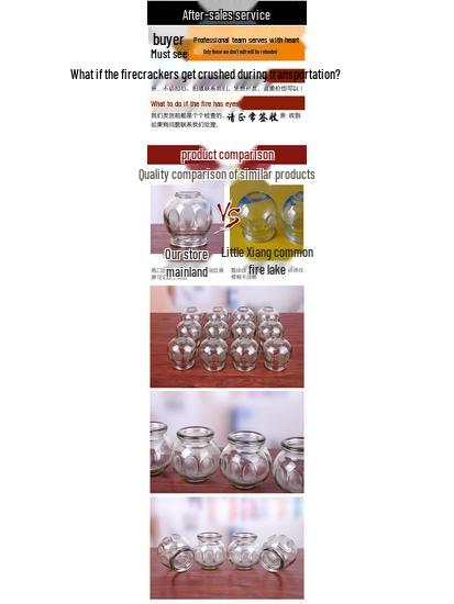 Thickened Glass Traditional Chinese Cupping Set - Health Care Vacuum Jars for Home Use