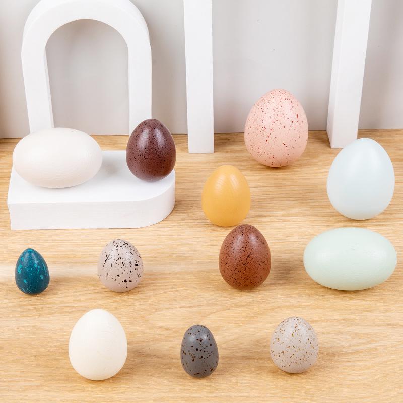 Wooden Educational Pretend Play Set: Colorful Bird, Chicken, and Duck Eggs for Kindergarten Science Learning