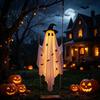 Leuchtende Gruselige Gartendekoration Große Hängende Schaukel Geist Halloween Dekoration, 5 Fuß auf Einem Einfach zu Installierenden Herbstgarten mit Hexenhut für Baum Veranda Rasen