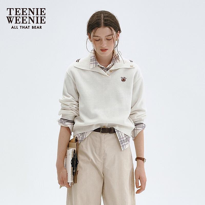 Teenie Weenie Women's Little Bear Polo Collar Sweatshirt