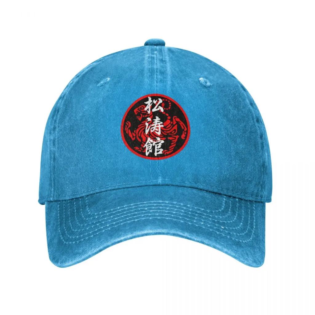 Red Shotokan Karate Summer Retro Denim Washed Baseball Caps Women Cowboy Golf Hat Rock Unisexs Snapback Cap