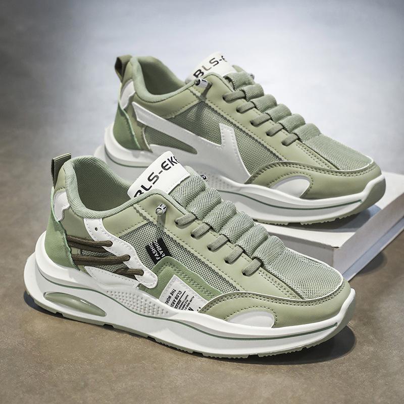 

2025 летние трендовые мужские спортивные кроссовки модные универсальные дышащие сетчатые легкие повседневные трендовые кроссовки 44 зелёный
