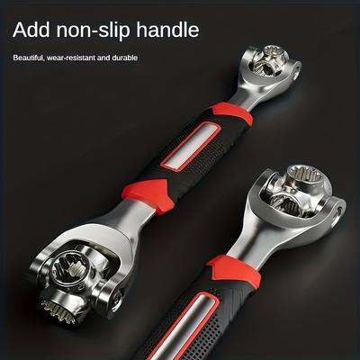 Herramientas 52 en 1, llave de vaso universal con trinquete, pernos estriados, manguito giratorio, herramientas manuales, llave de tigre multiusos de 360 grados