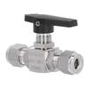 Ball Valve Straight Through 3 8in Thread Fluid Control Stainless Steel Pipe Fitting with Handle