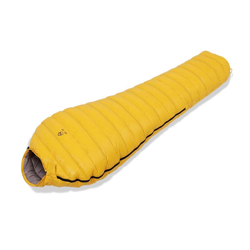 

SKY ICE Adult Mummy Down Sleeping Bag - Winter Goose Down for Cold Weather Camping 400g Fill лимонно-желтый