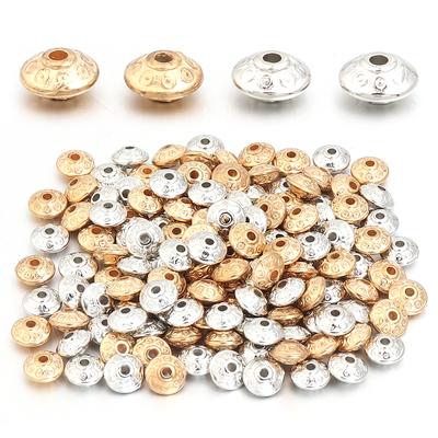 100 Stück CCB Abstandshalter Perlen Flach Rund Lose Abstandshalter Perlen Für Schmuckherstellung DIY Handgemachte Armbänder Halskette Zubehör Komponenten