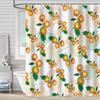 Bathroom Waterproof Curtain Digital Printing Plant Fruit Shower Curtain Free Punching Toilet Partition Curtain Shower Cloth