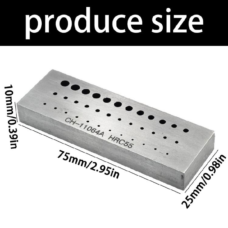 Multi Functional 36 Hole Steel Stamping Block Craft Punching Tool For Professional Jewelry Production And DIY Crafts