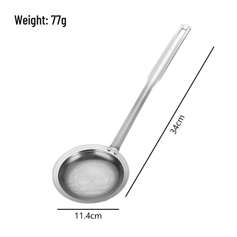 304 Stainless Steel Oil Separator and Skimming Spoon - Kitchen Strainer and Mesh Sieve for Frothing and Hot Pot Cooking.