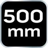 Ruler 50 cm, stainless steel