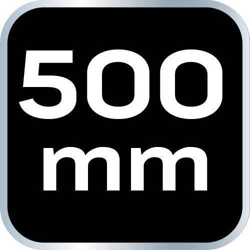 Ruler 50 cm, stainless steel