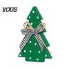 Christmas Table Decorations Tree Wooden Tabletop Sign, Rustic Polka Dot Xmas Tiered Tray Centerpiece Seasonal Home Accents with Bow, Farmhouse Holiday