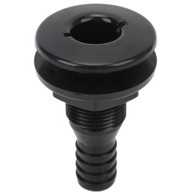 Majatou Boat 3/4" Thru Hull Fitting, ABS Plastic Hose Coupling Drain Outlet Accessory Boat